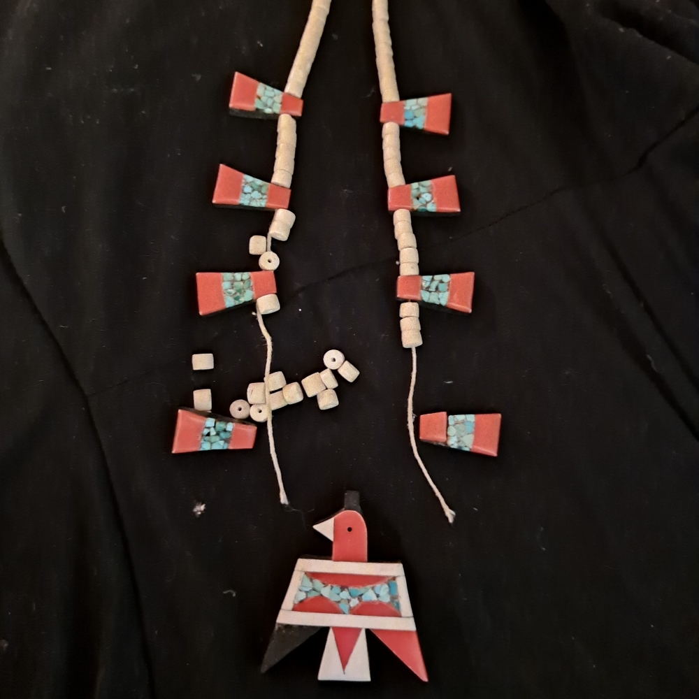 Vintage from 1930's Peyote Bird Designs Santo Domingo Pueblo NM